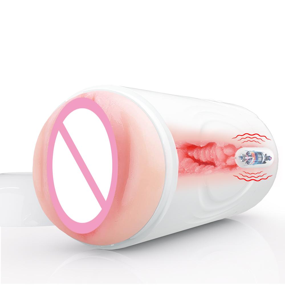 Male Masturbation Cup Penis Vibration Vagina Massage Pussy Sucking Thrusting Male Masturbator Sexmachine Sex Toys Adult for Men