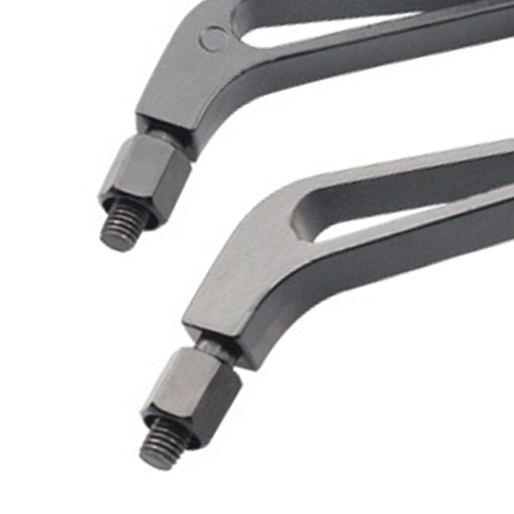 2pcs Motorcycle Rearview Mirror Rectangular Aluminum Alloy Universal Handlebar Mirror for Motorbike