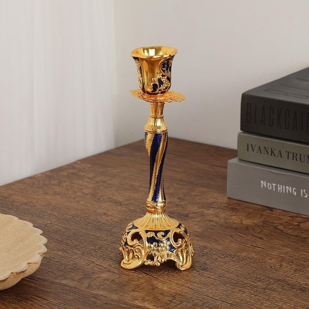 Europejski Styl Klasyczny Stołowe Świeczniki Retro Wykwintne 10/16/18cm Świecznik Dekoracja Domu Metalowy