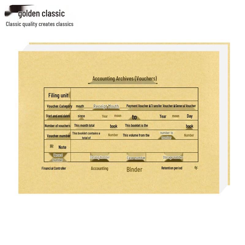 GOLDEN 8003 A5 Accounting Voucher Cover
