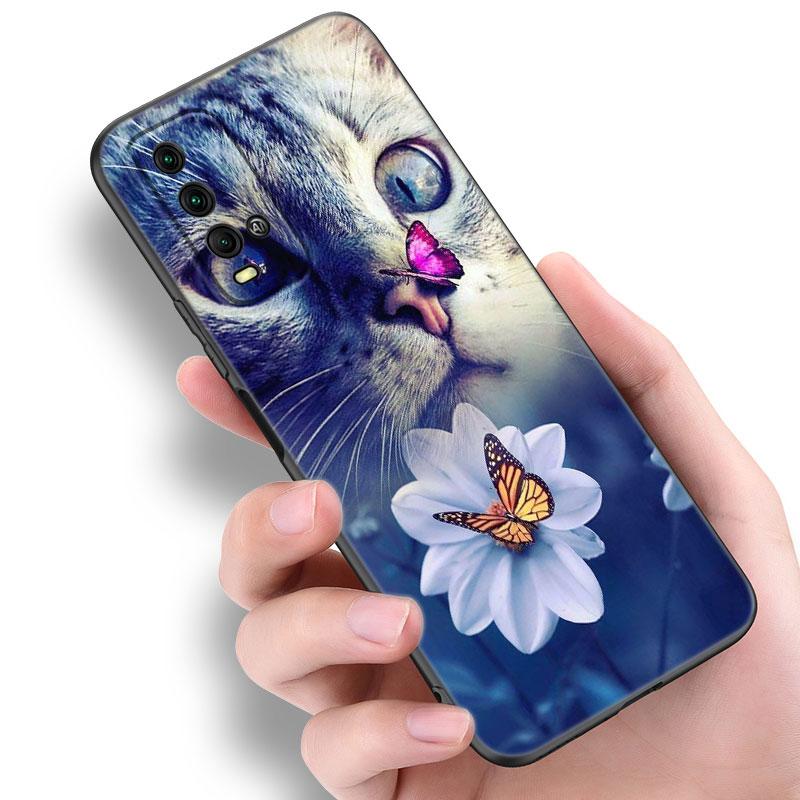 Animal Fox Wolf Flowers Phone Case For Xiaomi Redmi Note 5 6 9T K20 K40 K50 Pro 7A 8A 9A 9C 9i 10A 10C A1 S2 TPU Black Cover