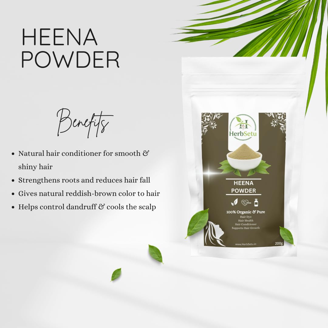 HerbSetu Organic 100% Natural Hair Heena