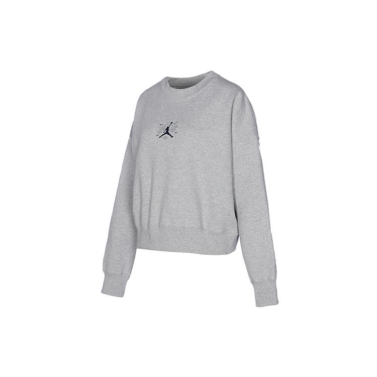 Jordan Sweatshirts Women's Gray Crew Neck Moderate Other DQ0864-063