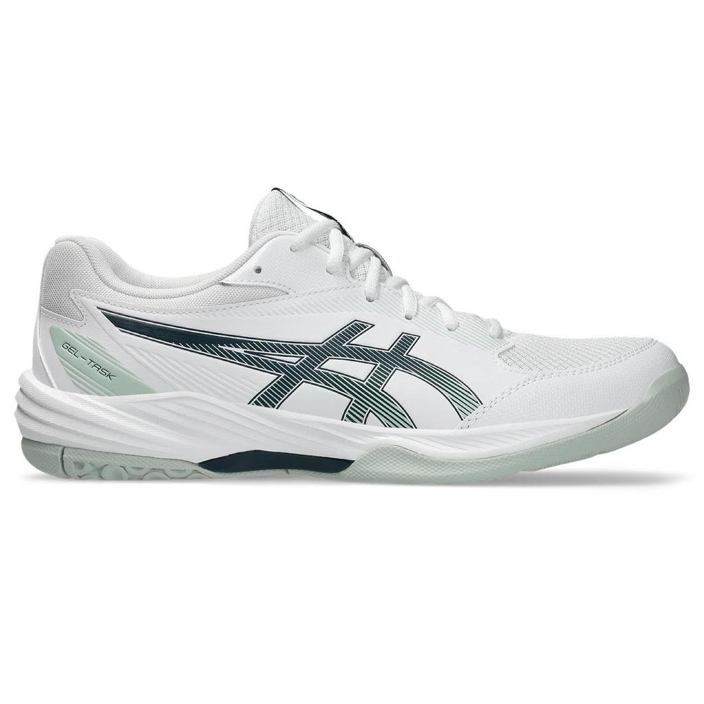 Asics 4 Indoor Sports Size 102 2E GEL-TASK Shoes, 1071A103, Men's, (White/Tranquil Teal), 27.0 Cm,