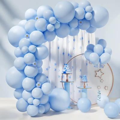 86 Stück Luftballons in verschiedenen Größen, Blau, Girlande und Bogen, Set für romantische Hochzeitsdekoration, Feier, Partydekoration, Geburtstag, Wohnaccessoires