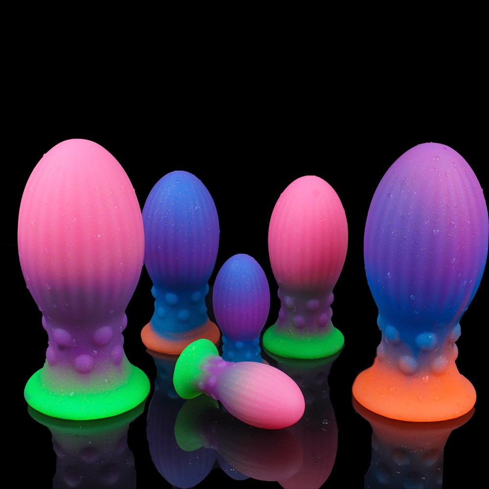 Super Thick Luminous Silicone Anal & Vaginal Dilator Toy for Men and Women