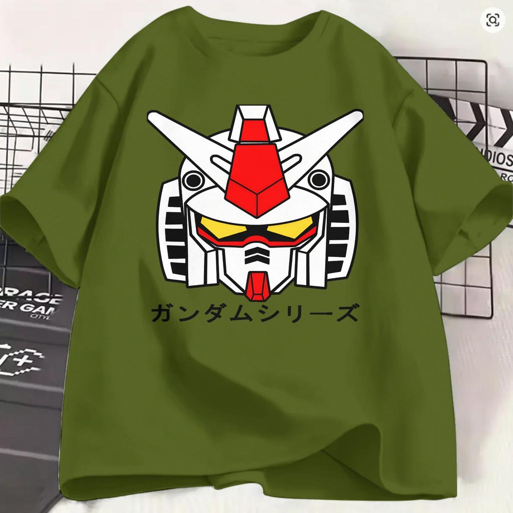 Gundam T Shirt Summer Logo Cotton TShirts For Unisex Trending Casual Tshirt Short Sleeve Y2k Casual Tees