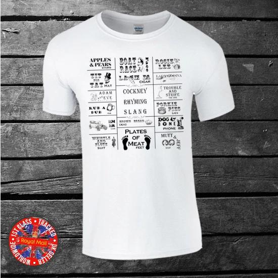 Cockney Rhyming Slang T-shirt UK London British Souvenir England Funny 2XL