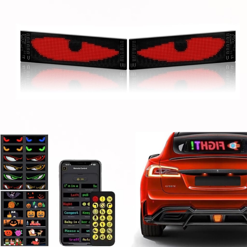 

Devil Eye Track LED Car Screen DIY Text Pattern Dynamic, Colorful Eye Lamp Soft чёрный