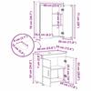 Bathroom Furniture Set TULUM 2 Pcs Concrete Grey 60 X 34 X 63 Cm