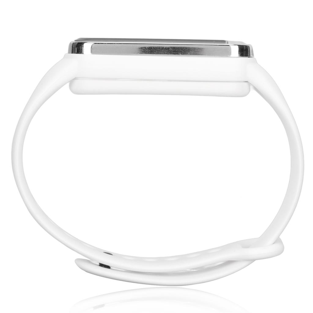 Digital Watch LED Screen 1224 Hour Rechargeable Stylish Electronic Wrist Watch for Men WomenWhite