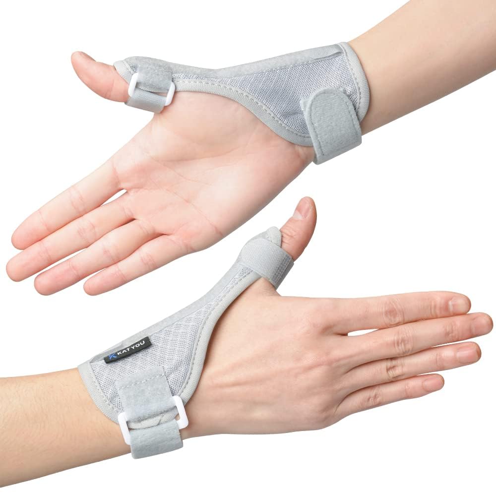 KATYOU Thumb Base Support Wrist Thumb Support Fixed Metal Plate Breathable Mesh Material Tendon Sheath Joint Thumb Base Wrist Fixed and Unisex Free