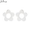 Casual Stainless Steel Tree of Life Earring for Women Lotus Grass Ear Jewelry Girls Delicate Flower Earrings Gifts Accessories