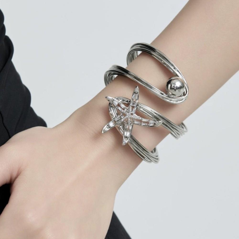 Irregular Star Armband Arm Chain Jewelry Crystal Starfish Bangles Starfish Cuff Bracelets  Girls