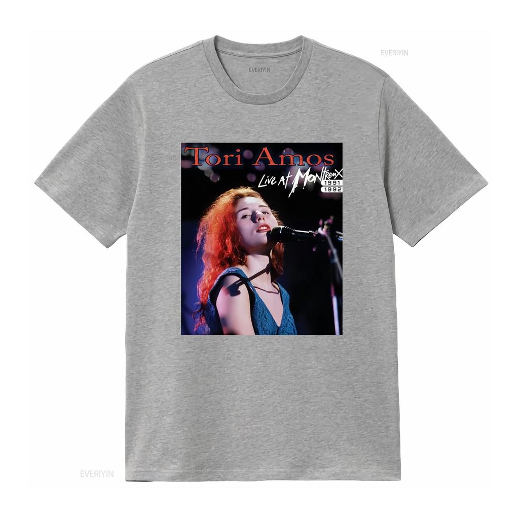 Tori Amos Live At Montreux 1991 1992 T Shirt Stylish Black Size S M L XL Vintage Washed Versatile Soft Unisex Breathable