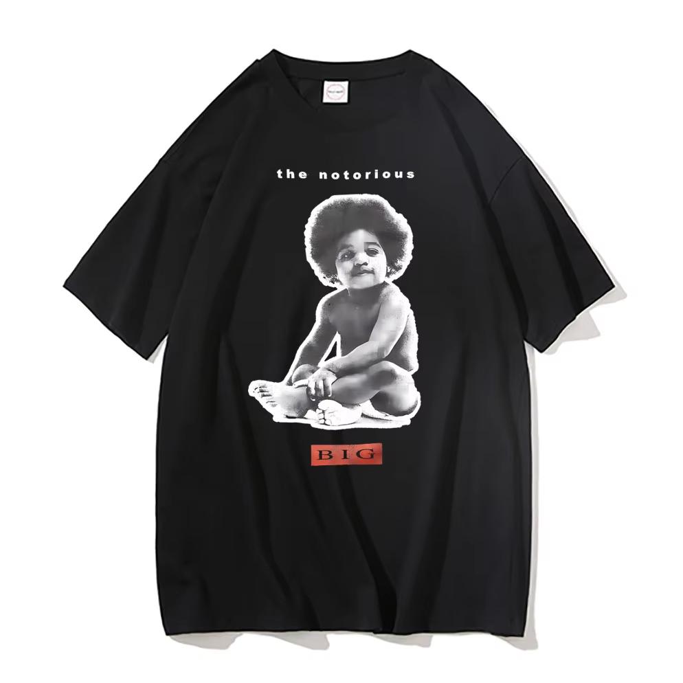 

Rapper The Notorious Big Poppa Graphic T Shirt Men s Rap Oversized Short Sleeve Biggie Smalls T-shirts Men Women Hip Hop Tshi... S разноцветный