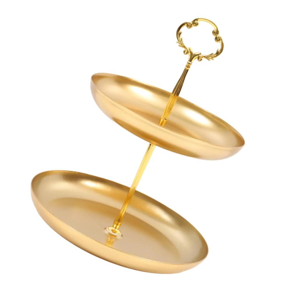 Soporte de Cesta de Frutas y Verduras de 2 Niveles para Encimera de Cocina Ahorro de Espacio Bandeja de Almacenamiento de Snacks Plato Soporte para Caramelos