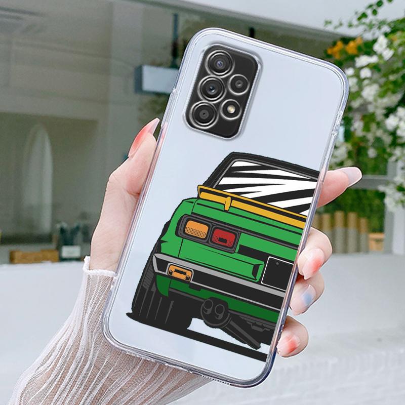Japan JDM Sportwagen Comic Hülle Für Samsung A15 A13 A35 A55 A51 A71 A41 A31 A21S A05 A17 A23 A25 A33 A53 A73 5G A07 4G Cover