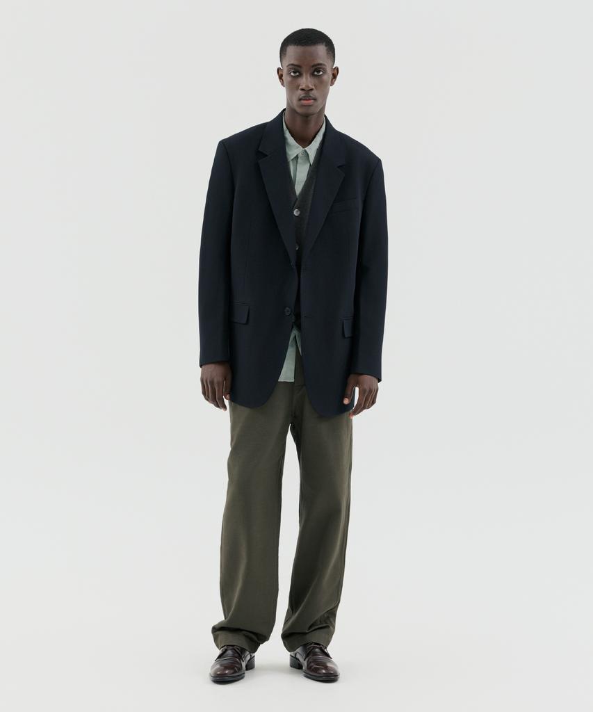 Tradclub Core Hidden Button Over-Casual Setup Suit Blazer (Black)