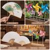 Pack of 42 Friendly Wood Dowels for Handicraft Projects Windmills Stick Fan Poles Safe for Children Handcraft Activity