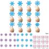 Christmas Snowflake Cake Flags With Shining Design For Festive Cake Decoration