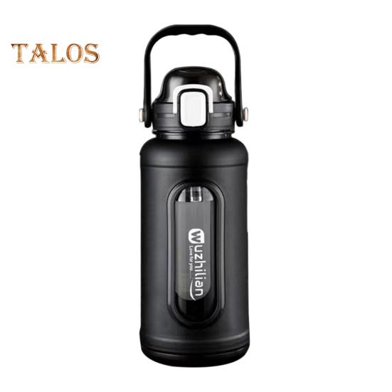 1500ML Glass Drinking Bottle with Straw Handle Stainless Steel Tea Infuser And Silicone Sleeve Leak-Proof Motivational Water Bottle for Daily Intake