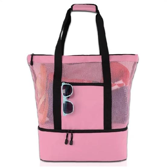 Heat Preservation Picnic Beach Bag Women Mesh Transparent Double-layer Swim Storage High Capacity Shopping Waterproof Bags Tote