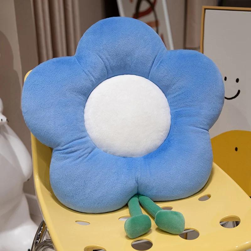 

Sunflower Sun Flower Stuffed Plush Toy Doll Cushion Mat Hold pillow Home Bedroom Auto Decor Girls Gift 26x35cm синий