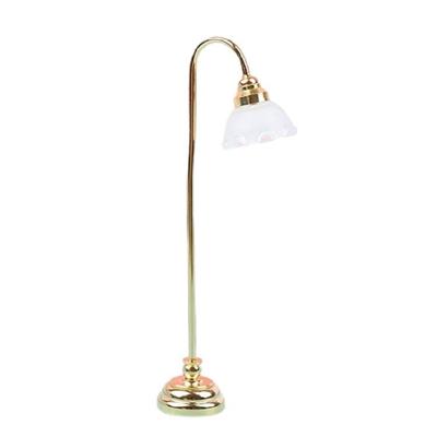 1:12 Puppenhäuser Wohnzimmer Boden Blume LED Bodenlampe Spielzeugmöbel Haus Bodenlampe Puppenhäuser Möbel