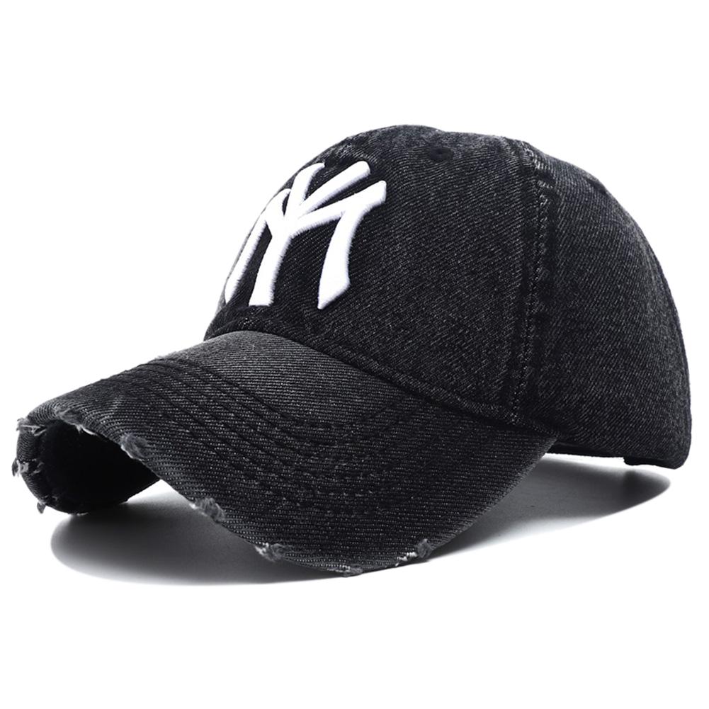 Yiran bag Hoge Kwaliteit Mijn Geborduurde Gewassen Denim Baseballpet Voor Mannen Vrouwen Cowboy Zonwerende Pet Y2K Papa Snapback Petten Gorras Hombre Adjustable