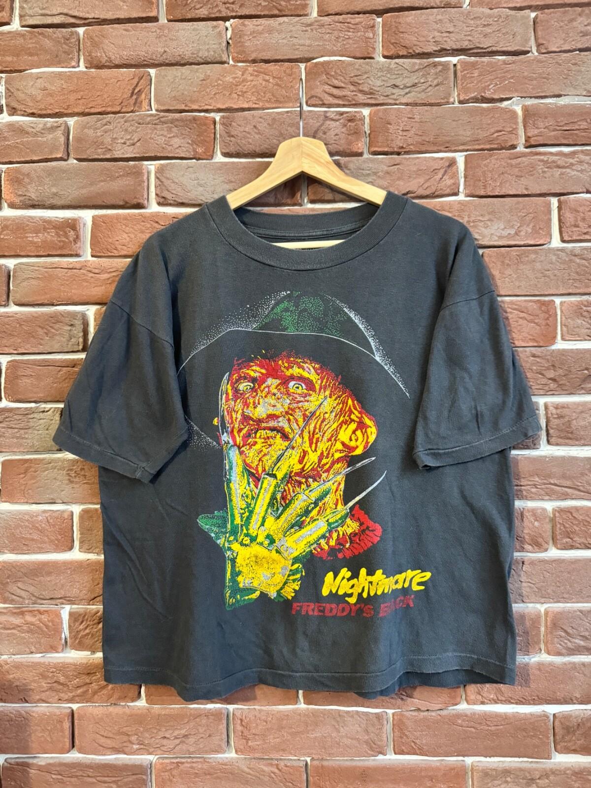 Vintage 1989 Freddy Kruger nightmare elm street Horror Tee Black L Unisex T-Shirt XXXXL