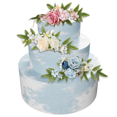 Hochzeitstortenaufsatz Rose Blume Kuchendekoration Künstliche Blume Kuchendekor Happy Birthday Babyparty Hochzeitsfeier Zubehör