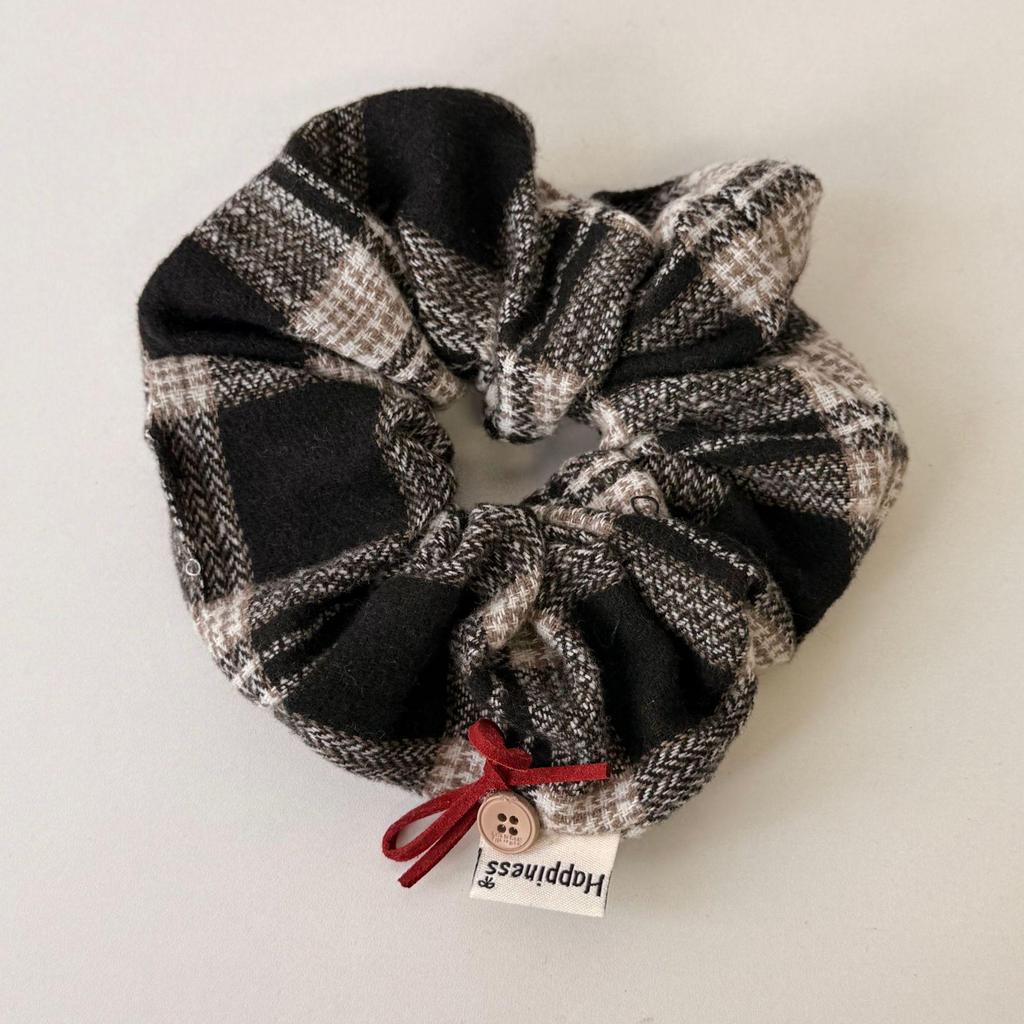 Korean Retro Plaid Bow Hair Tie - Women's High Skull Headband, New for Early Autumn 2025