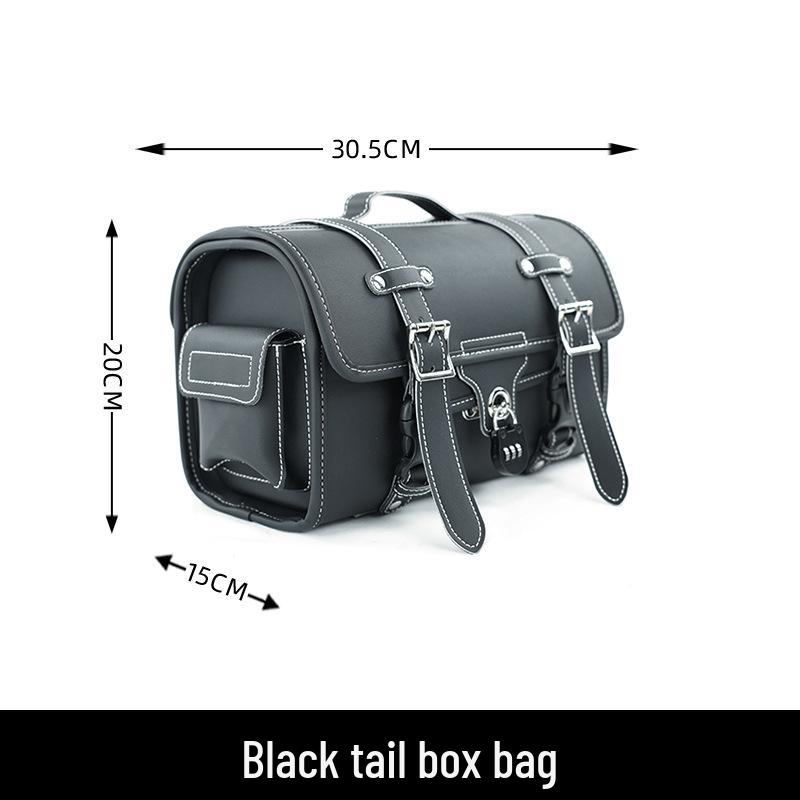 Qidian KD150C Retro Side Bag Canvas with Protective Bar, Backrest, and Footrest Modification