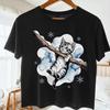 Cute Hang In There Baby Cat Shirt Funny Kitten Meme Tee Vintage Style Snowy Cat Lover Gift Unisex Graphic T Shirt