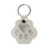 Pet Memorial Keychain Faux Leather Cat Claw Design Pet Hair Storage Pouch Pet Fur Keepsake Keyring for Pet Lovers