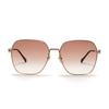 GUCCI Horsebit Vintage 1955 Square Frame Sunglasses Light Brown Lenses Metallic Square Sunglasses Women's Gold