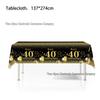 Black Gold Milestone Birthday Party Supplies: Plates, Cups, Napkins, Tablecloth for 40-90 Years