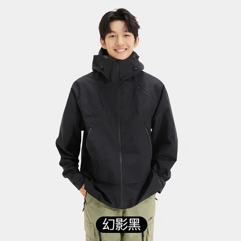 Lightweight single-layer hooded jacket men's outdoor hardcore rainstorm-proof warm windproof jacket women's mountaineering suit