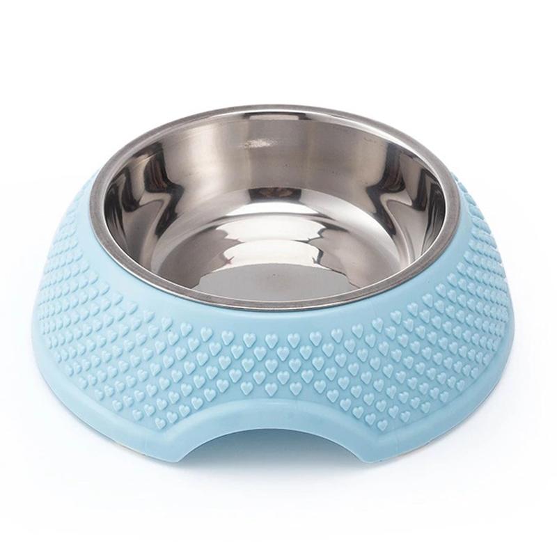 3D Stereoscopic Heart-Shaped Modern Durable Lightweight Dog Feeder Detachable Stand Full Surface Waterproof Pet Food Bowl PP 5L