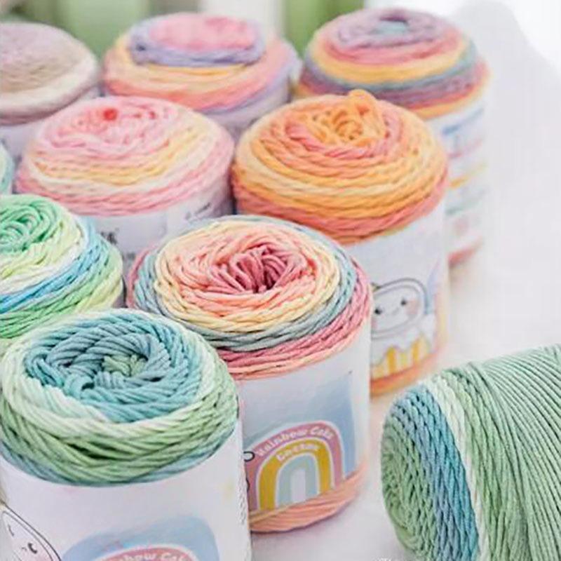 6 ks Gradientní objemná příze na polštáře Akrylový svazek příze (600 g) - Extra silná vícebarevná ombré háčkovací příze na povlaky na polštáře, DIY pletací projekty