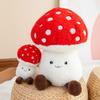 New Soft Cartoon Mushroom Plush Vegetable Toy Fluffy Stuffed Hug Pillow Realistic Natural Plant Baby Doll Comfort Birthday Gift