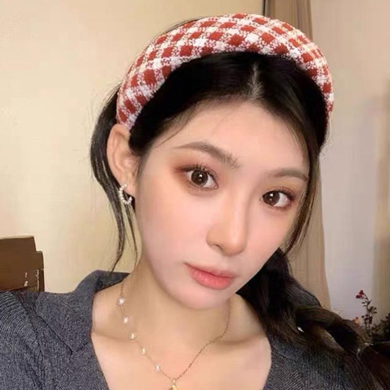 Christmas Theme Red Headband for Women Girl Non-Slip Festival Headband Makeup Hairhoop Soft Sponge Hairband Accessories