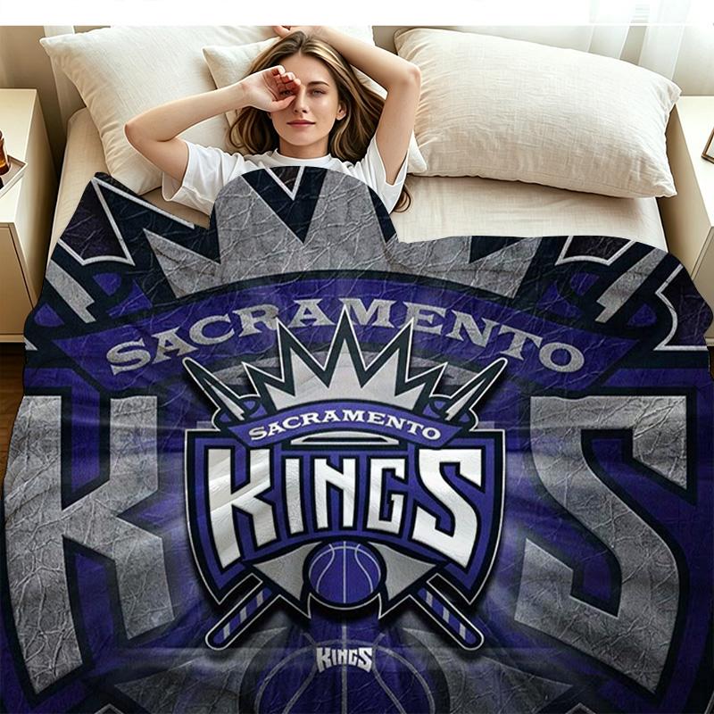 Sacramento Kings Print Flannel Blanket High Quality Warm Comfortable Cover for All Seasons Perfect for Gifts Home Decor