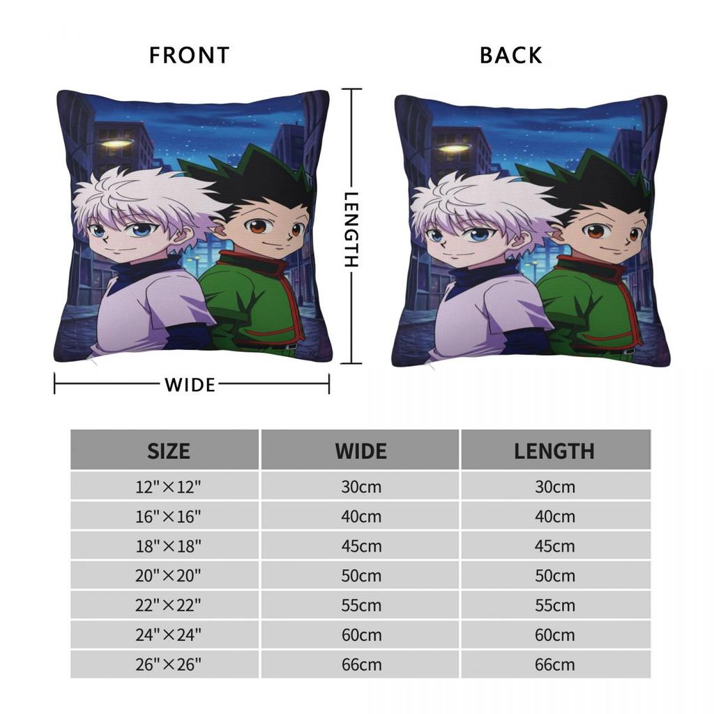 Hxh Gon And Killua Hunter Printed Pillowcases Cushion Cover Pillow Covers Warm Car Decorations Square Multi Size