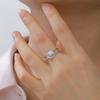 Stainless Steel Gold Flower Ring Women Bohemian Open Rings Aesthetic Jewelry Wedding Gift
