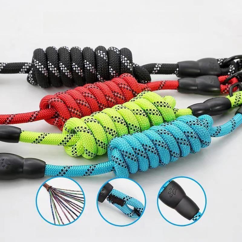 Reflective Nylon Dog Leash: Explosion-Proof Traction Rope for Small and Medium Dogs