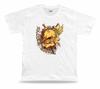 T-shirt Fallen Angel Bullseye Skeleton Skull tee design moderno elegante abbigliamento