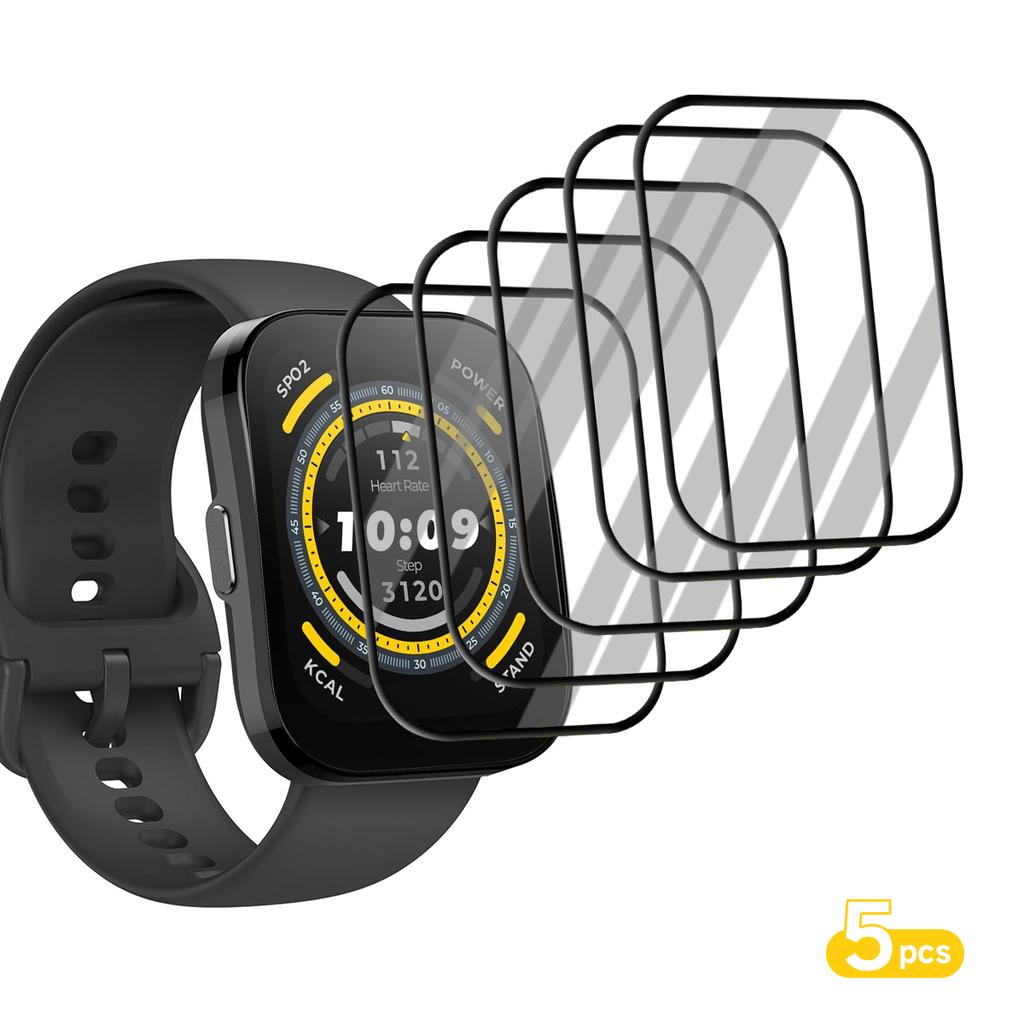 Screen Protector for Amazfit BIP 6 3D Curved Screen Protector Amazfit BIP6/5 Ultra-HD Full Coverage Protective Film Accessories