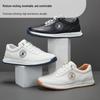 European Men's Genuine Cowhide Leather Casual White Sneakers - Breathable, Non-slip, Outdoor Fitness Shoes